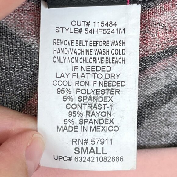 Wrapper Womens Cowl Neck Top Size S Abstract Eclectic Maximalist Artsy 90s Bold - Picture 7 of 7